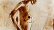 2010 - Sand drawing, Female Nude, practice