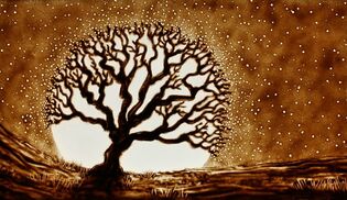 2012 :: Moon tree :: Sand art