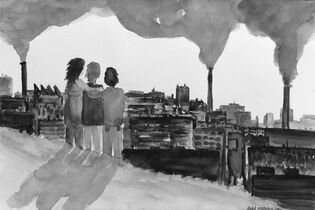 2014 : : Trio : : aquarelle noire, 36x23cm