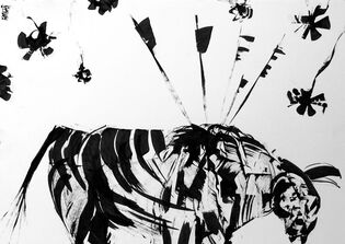 2013 : : Fleurs de Sang : : Encre noire, A3