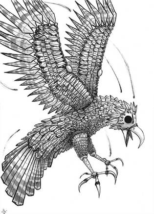 1993 - Lavis d'encre, Aigle de métal