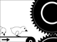 Mechanical selection, black and white drawing